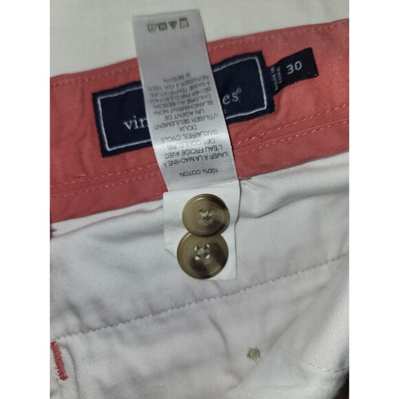 Vineyard Vines Shorts Mens 30 Breaker Chino Stretch Coral Pink Salmon Flat 7" in - Picture 4 of 6